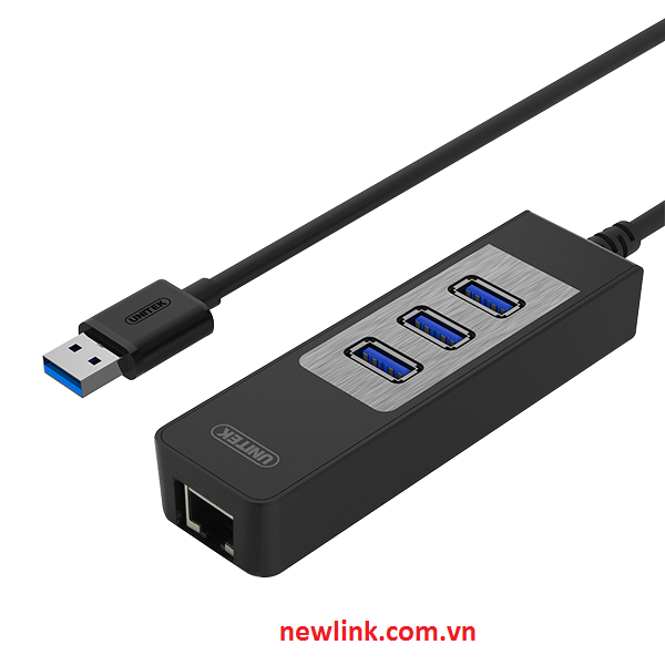 Hub USB 3.0, 3 cổng USB + 1 Cổng RJ45 Unitek Y-3045C